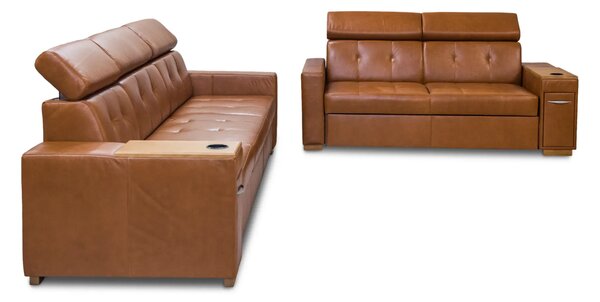 Zestaw Tulum sofa 3 osobowa z funkcją relax + sofa 2 osobowa z pojemnikiem