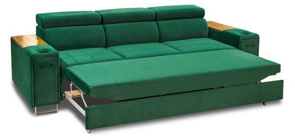 Sofa Charlie IV rozkładana, 3 osobowa z barkiem i powerport