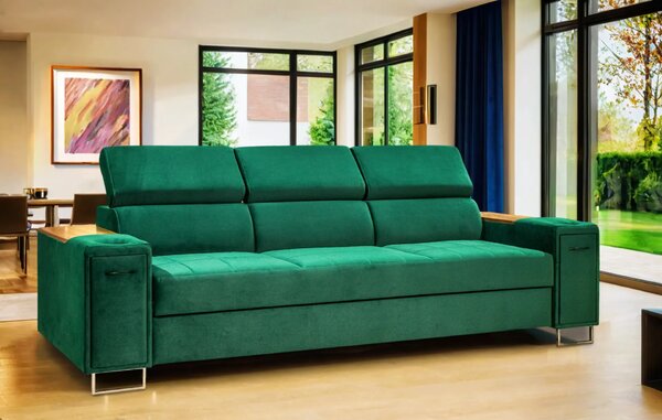 Sofa Charlie IV rozkładana, 3 osobowa z barkiem i powerport