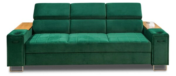 Sofa Charlie IV rozkładana, 3 osobowa z barkiem i powerport