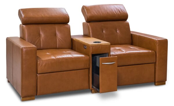 Sofa Tulum IV, 2x funkcja relax, podłokietnik funkcyjny, 190 cm, skóra naturalna