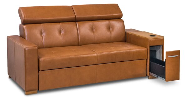 Sofa Tulum III 180 cm, podłokietnik funkcyjny, 100% skóra naturalna
