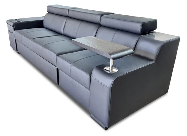 Sofa inifinity XI z funkcja spania, barek, skóra naturalna
