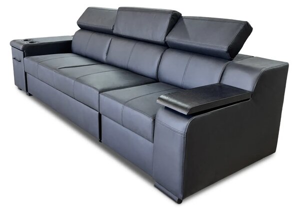 Sofa inifinity XI z funkcja spania, barek, skóra naturalna