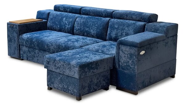 Sofa Magnum III + Pufa 250 cm, funkcja relax elektryczna