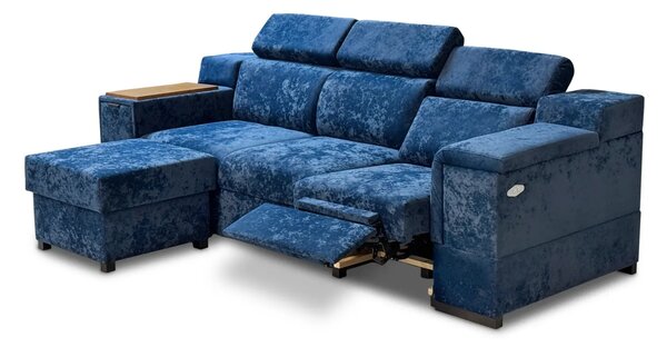 Sofa Magnum III + Pufa 250 cm, funkcja relax elektryczna