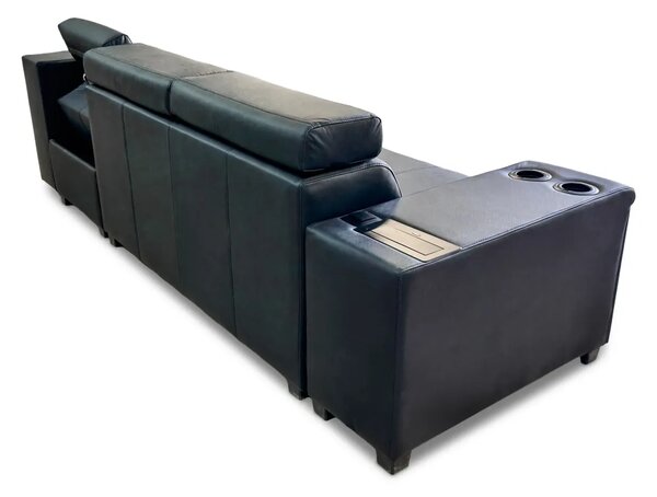 Sofa inifinity XI z funkcja spania, barek, skóra naturalna
