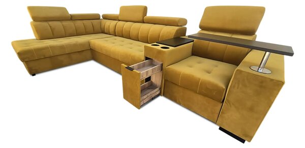 Narożnik, kanapa narożna 370/210 cm Dream z relaxem elektrycznym