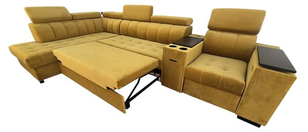 Narożnik, kanapa narożna 370/210 cm Dream z relaxem elektrycznym