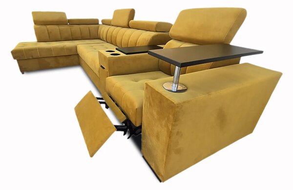 Narożnik, kanapa narożna 370/210 cm Dream z relaxem elektrycznym