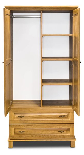 Dębowa Szafa Fala 2d2s 110 cm