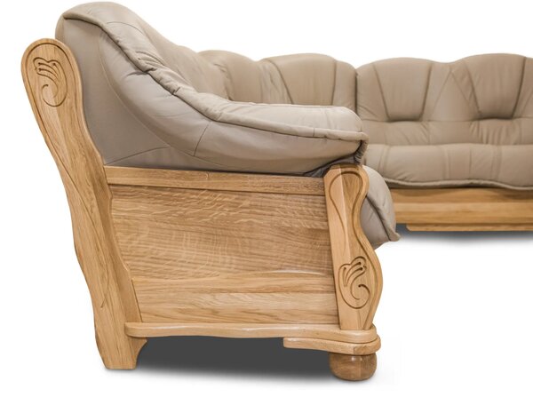 Narożnik skórzany Roma Cappuccino 280/280 cm