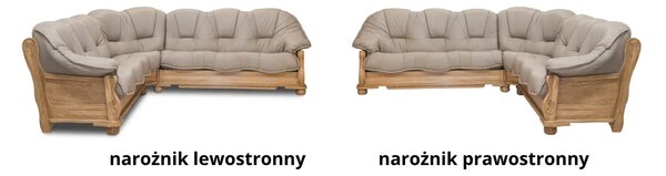 Narożnik skórzany Roma Cappuccino 280/280 cm