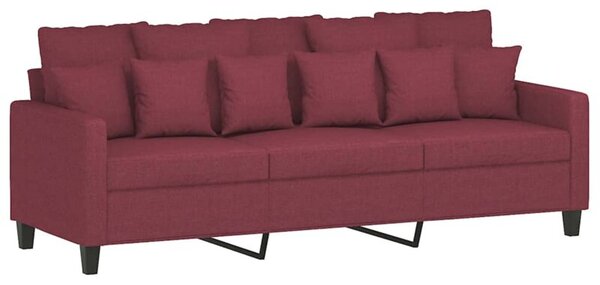 Sofa 3-osobowa, winna czerwieÅ, 180 cm,tapicerowana tkaninÄ