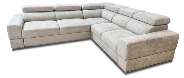 Komfortowy Narożnik Fibro 285/250 cm, funkcja spania, miękka tkanina CatchMe