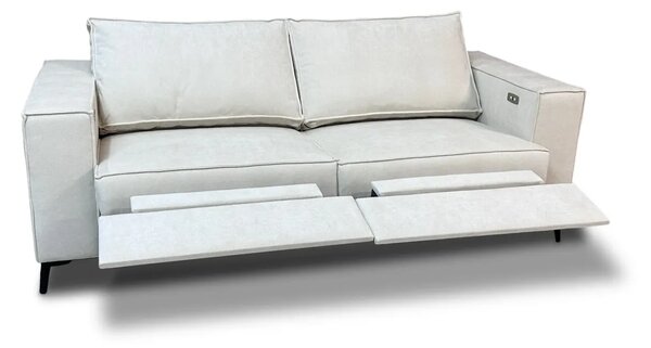Kanapa Charlotte 2 osobowa, sofa do salonu, biura w nowoczesnym stylu 2x funkcja relax 205/90 cm