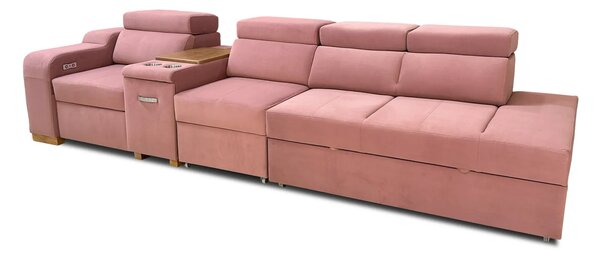 Sofa Rose 3 z fotelem elektrycznym relax z funkcją spania