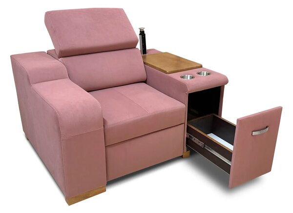 Fotel Rose 1 z relaxem elektrycznym oraz barkiem 120/100 cm