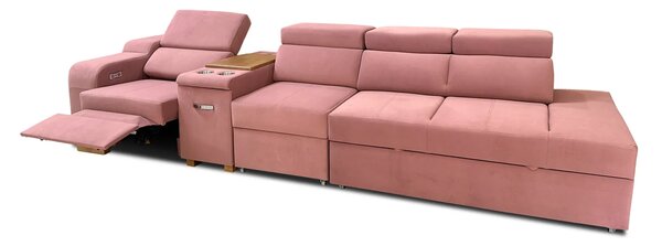 Sofa Rose 3 z fotelem elektrycznym relax z funkcją spania