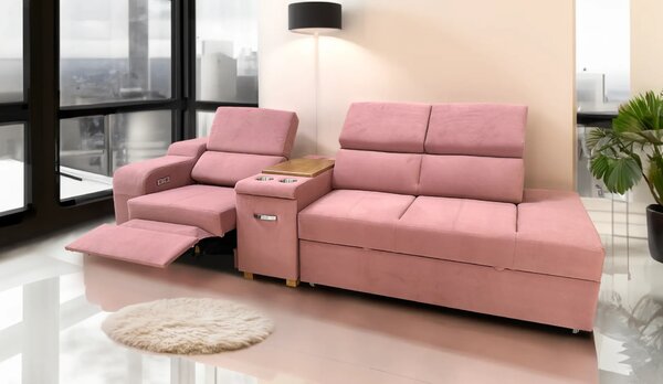 Sofa Rose 2 z fotelem elektrycznym relax z funkcją spania 180/130 cm