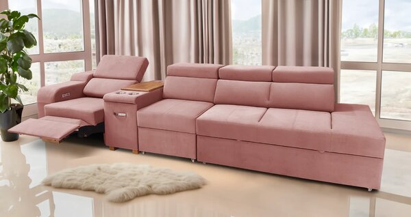 Sofa Rose 3 z fotelem elektrycznym relax z funkcją spania