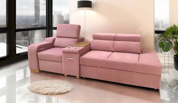 Sofa Rose 2 z fotelem elektrycznym relax z funkcją spania 180/130 cm