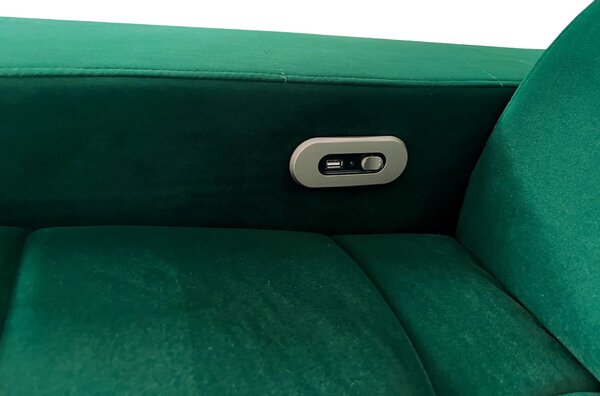 Fotel do salonu RELAX elektryczny w tkaninie szerokość 90 cm
