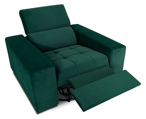 Fotel do salonu RELAX elektryczny w tkaninie szerokość 90 cm