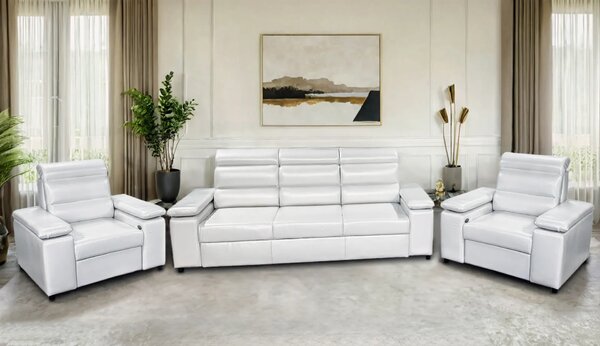 Zestaw Oreo sofa 3 ze spaniem + 2 fotele z funkcją elektryczną