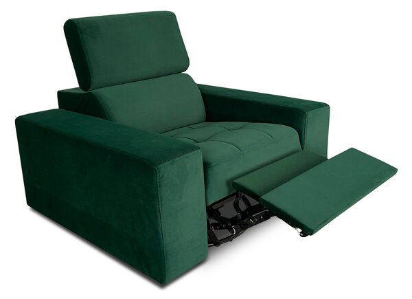 Fotel do salonu RELAX elektryczny w tkaninie szerokość 90 cm