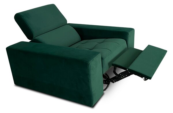 Fotel do salonu RELAX elektryczny w tkaninie szerokość 90 cm