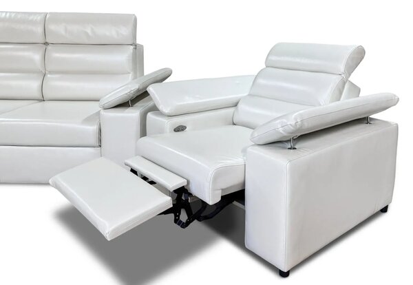 Zestaw Oreo sofa 3 ze spaniem + 2 fotele z funkcją elektryczną