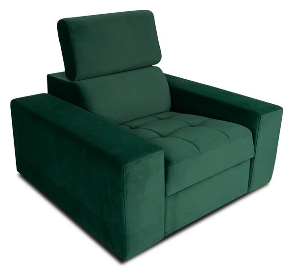 Fotel do salonu RELAX elektryczny w tkaninie szerokość 90 cm