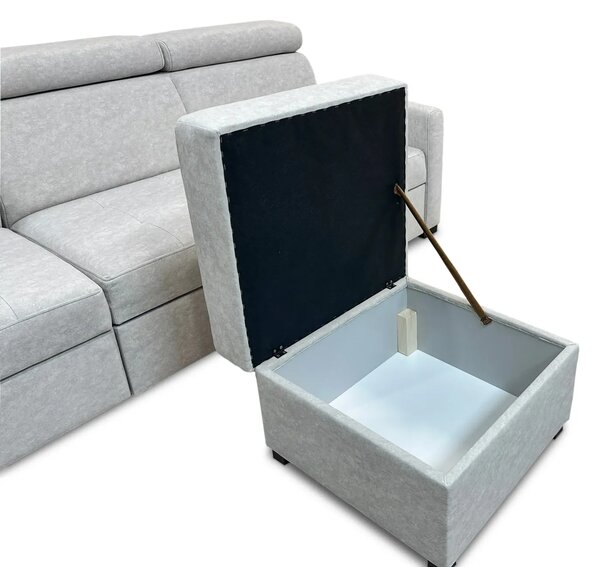 Sofa Luksor III z Relax + pufa