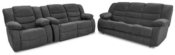 Komplet wypoczynkowy Borys Sofa 3os. z f.spania Sofa 2os. z 2relaxami, Fotel z relaxem