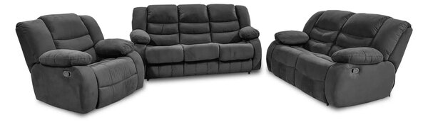 Komplet wypoczynkowy Borys Sofa 3os. z f.spania Sofa 2os. z 2relaxami, Fotel z relaxem