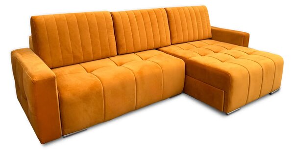 Narożnik Yellow 150/230 cm, funkcja spania, pojemnik na pościel