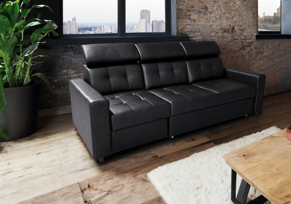 Sofa Tulum I 230 cm, funkcja spania, skóra naturalna