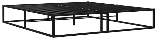 Czarne metalowe łózko loftowe 200x200 cm - Arfas