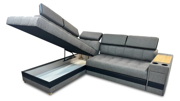 Narożnik Dream wymiar 210/280 cm port usb, barek pojemnik