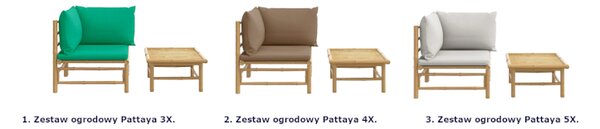 Elegancki zestaw ogrodowy z bambusa A5-S03