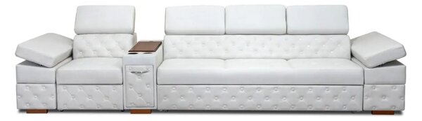 Sofa Infinity Pik Glamour z funkcją spania, 4 osobowa funkcją relax i barkiem