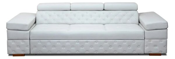Sofa Infinity Pik Glamour z funkcją spania, 3 osobowa z zagłówkami, regulowane podłokietniki