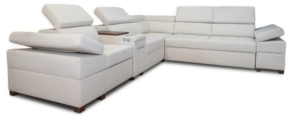 Narożnik do spania, narożnik do salonu Infinity VII 330/300 cm z funkcją relax, barkiem