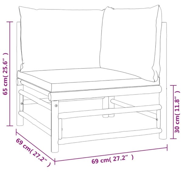 Elegancki zestaw ogrodowy z bambusa A5-S03