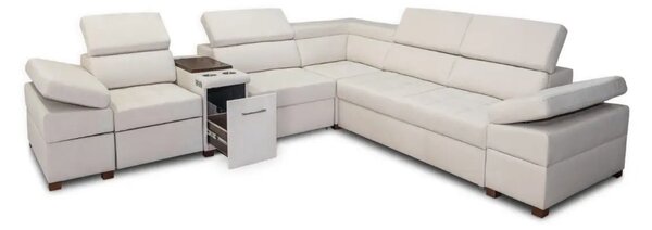 Narożnik do spania, narożnik do salonu Infinity VII 330/300 cm z funkcją relax, barkiem