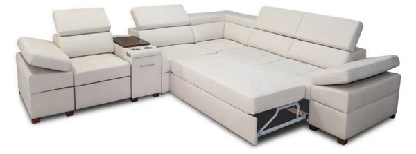Narożnik do spania, narożnik do salonu Infinity VII 330/300 cm z funkcją relax, barkiem