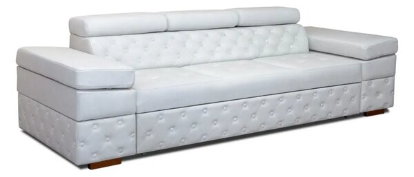 Sofa Infinity Pik Glamour z funkcją spania, 3 osobowa z zagłówkami, regulowane podłokietniki