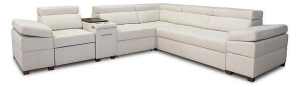 Narożnik do spania, narożnik do salonu Infinity VII 330/300 cm z funkcją relax, barkiem