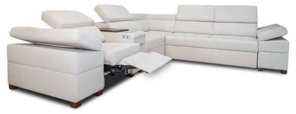 Narożnik do spania, narożnik do salonu Infinity VII 330/300 cm z funkcją relax, barkiem